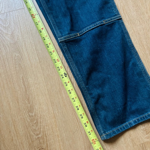 Carhartt Jeans Mens 36x34 Blue Double Knee Rugged Relaxed Fit Pants Jeans - Picture 3 of 7